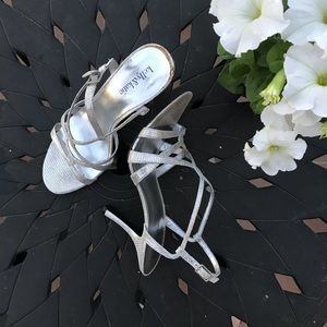 K&K Knockin silver sandal heels